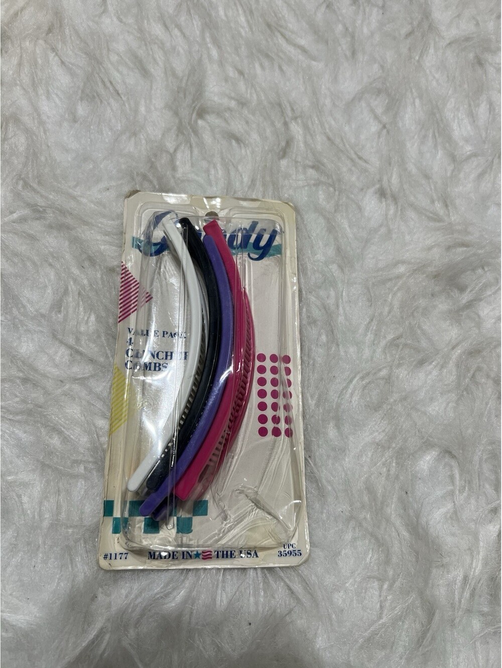 Goody 5" Clincher Banana Combs 1989 VTG Mult-Color 4 Pk-NIB